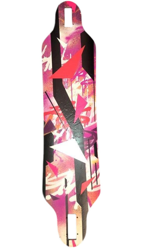 SkaReCo Deck Shape390 Drop Through 39" x 9,5" WB 24,5" Muralraks handpainted Unikat