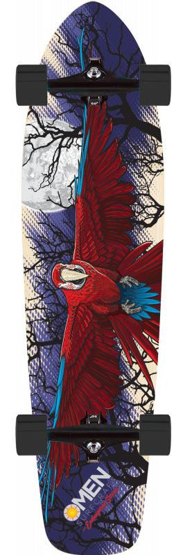 Omen Endangered Macaw 40" Longboard Complete 40" x 9.5" WB23.5
