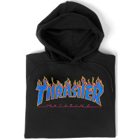 Thrasher Flame Logo Hoody black/blue Size: M & L