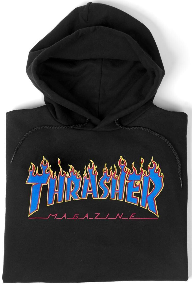 Thrasher Hoodie Flame Logo black/blue