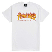 THRASHER "Flame" shirt white
