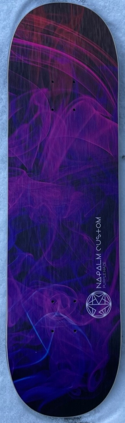 Napalm Custom Deck TIP REINFORCED 5-ply SLICK medium concave Purple Haze W9" WB15"