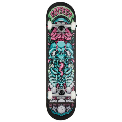 Rocket Complete Skateboard Bones Pile-up Black 7.75 x 31
