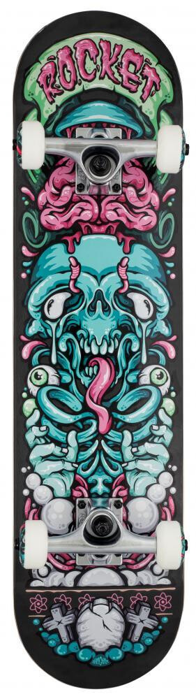 Rocket Complete Skateboard Bones Pile-up Black 7.75 x 31