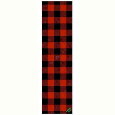 Mob Griptape Sheet 9" x 33" Get Plaidical  - black/red