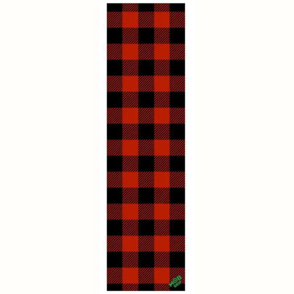 Mob Griptape Sheet 9" x 33" Get Plaidical  - black/red