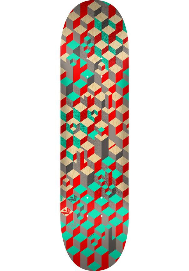 Mini-Logo Patterns Blocks Deck - multicolored 8 x 31.45 "WB14"