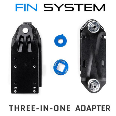 Waterborne Fin System Surf and Rail Adapter Set for Surfskate