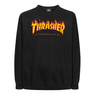 Thrasher Crewneck Sweatshirt Flame black