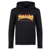 Thrasher Hoodie Kinder Flame schwarz