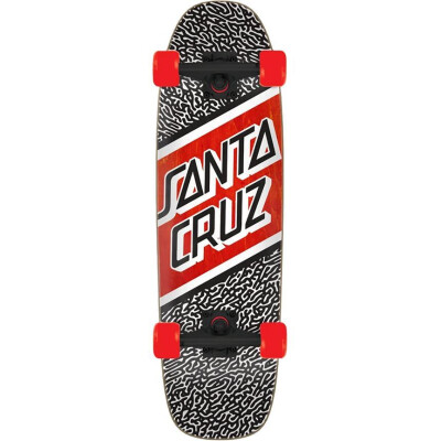 Santa Cruz Complete Cruiser Amoeba Street Skate - black/white 8.4" x 29.4" WB14,75"