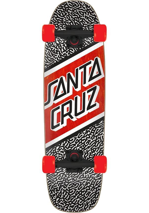 Santa Cruz Complete Cruiser Amoeba Street Skate - black/white 8.4" x 29.4" WB14,75"