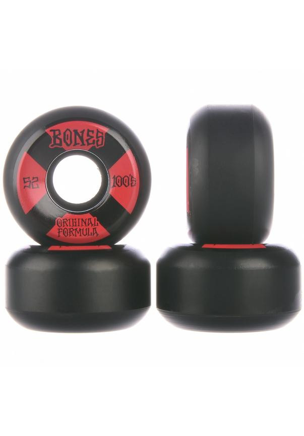 Bones Wheels 100s OG #4 V5 Sidecut 100A - black/red 52mm