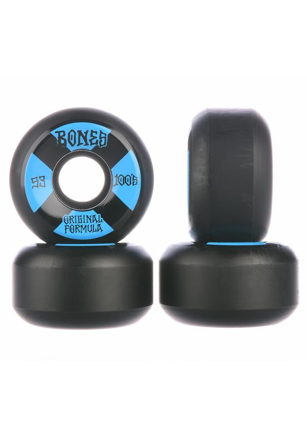 Bones Wheels 100s OG #4 V5 Sidecut 100A - blacka/blue 53mm