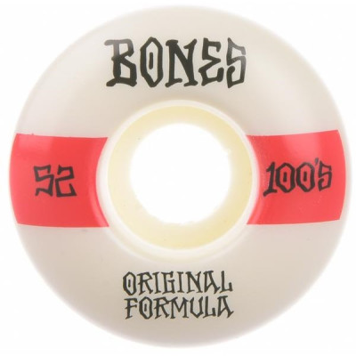 Bones Wheels 100s OG #19 V4 100A - white/red 52mm