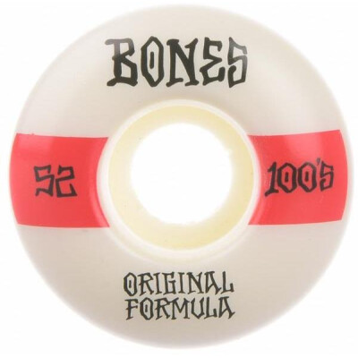 BONES Wheels 100s OG #19 V4 100A - white/red 52mm