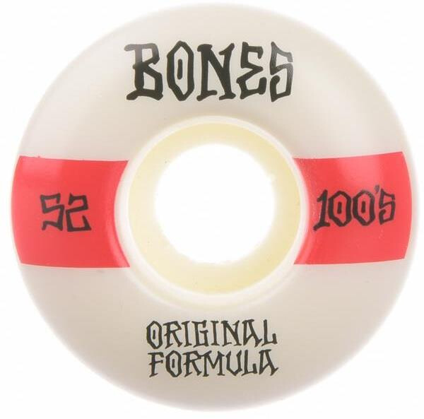 BONES Wheels 100s OG #19 V4 100A - white/red 52mm