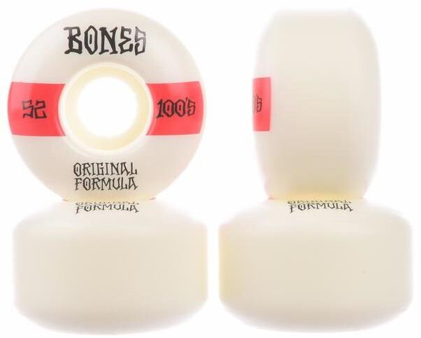 BONES Wheels 100s OG #19 V4 100A - white/red 52mm