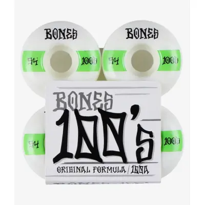 Bones Wheels 100s OG #19 V4 100A - white/green 54mm
