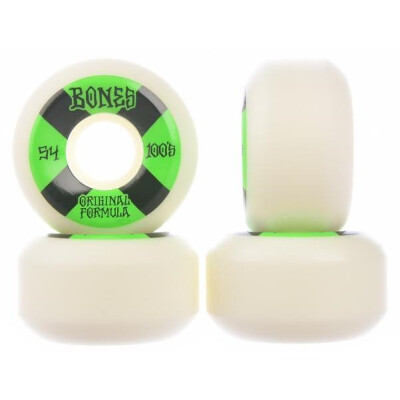 BONES Wheels 100s OG #4 V5 Sidecut 100A - white/green 54mm