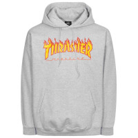 Thrasher Hoodie Flame Logo greymottled
