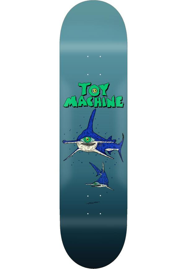 Toy Machine Deck Hirotton Hammerhead  8.5" x 32" blue