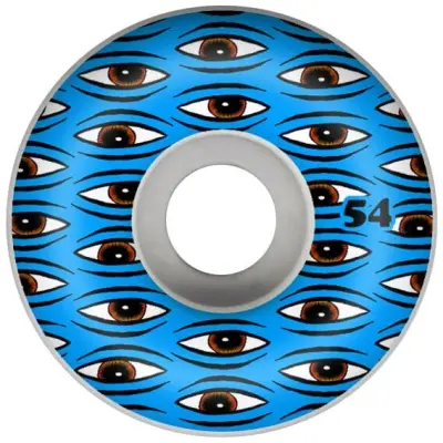 Toy Machine Wheels All Seeing 100A / 54mm white/blue