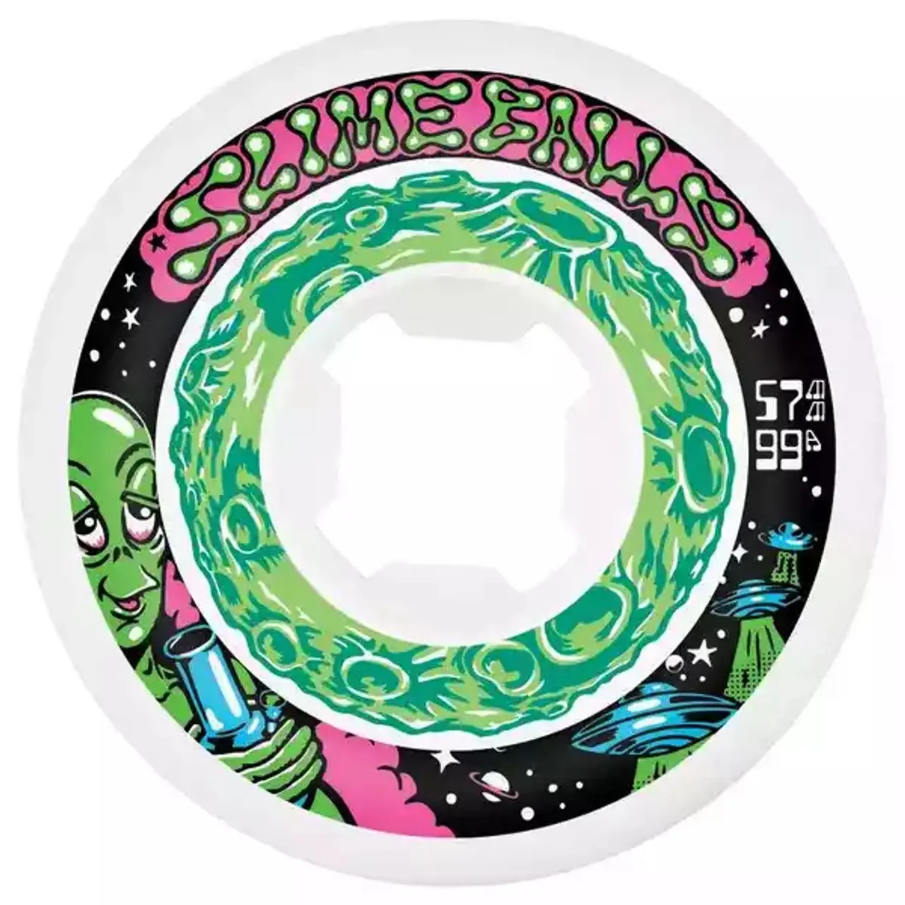 Slime Balls Wheels Saucers 99A 57mm white