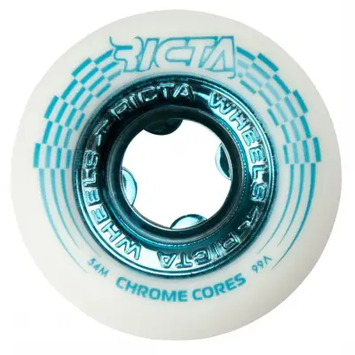Ricta Wheels Chrome Core 54mm/99a White Teal