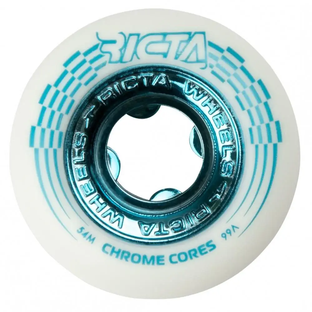 Ricta Wheels Chrome Core 54mm/99a White Teal