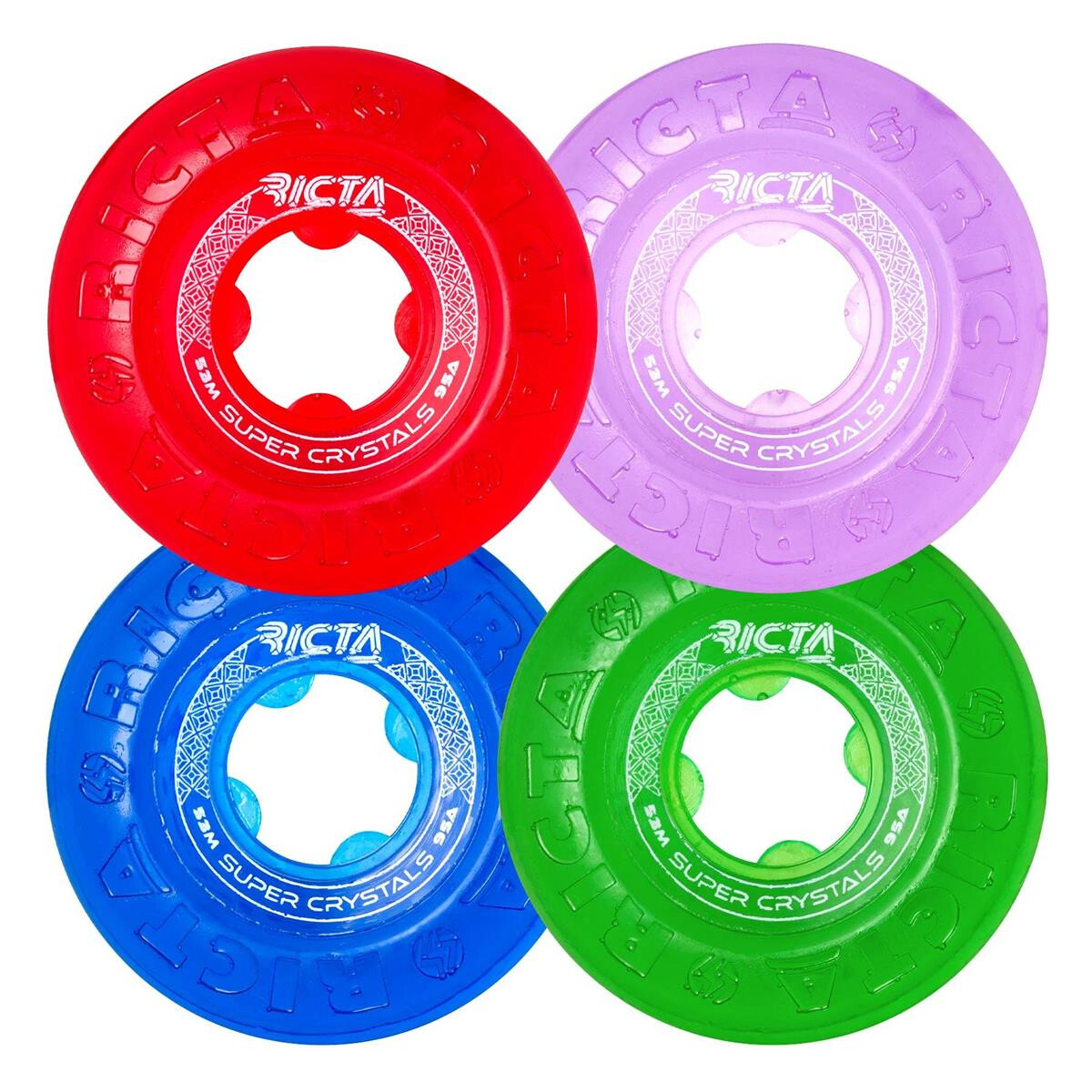 Ricta Wheels Super Crystals 53mm/95A Multi Transparent
