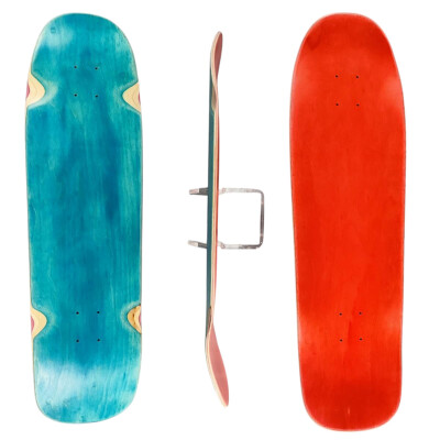 SkaReCo Deck Oldschool+Surfskate Hybrid 9,5” * 32,5”, WB 16,5” blue / red