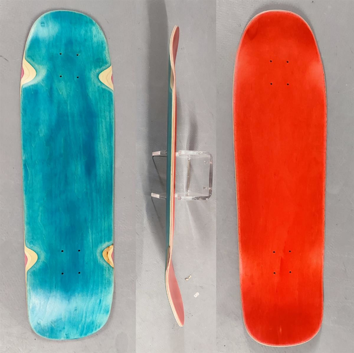 SkaReCo Oldschool+Surfskate Hybrid 9,5” * 32,5”, WB 16,5” blue / red Blank