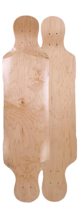 SkaReCo Deck Shape392 double kick top mount 39,75"x10" WB26,5" natural