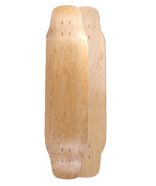 SkaReCo Deck Shape391 Double Kicktail Freeride 39"x9,5" WB24,5" natural