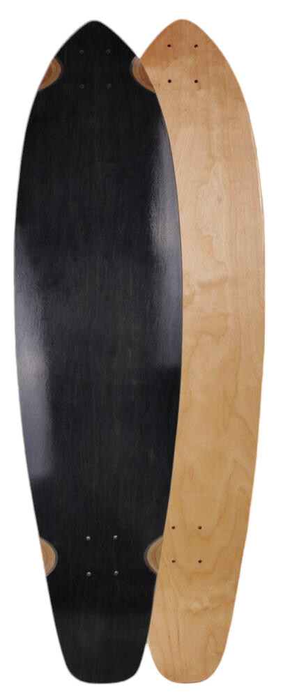 SkaReCo Deck Shape402 Kicktails K40 40"x9,75" WB26,75" black