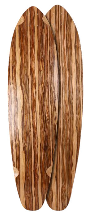 SkaReCo Deck Shape402 Kicktail C05 40"x9,75" WB26,75" Smoked Wood