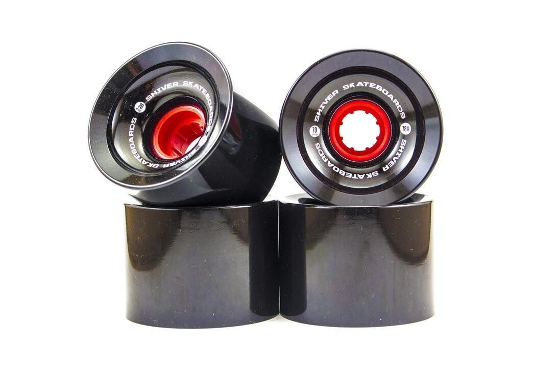 Shiver Longboard Wheels 70mm/78a Schwarz/Rot