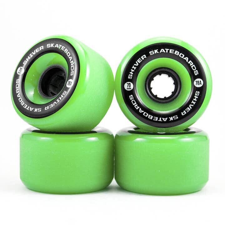 Shiver Longboard Wheels 70mm/78a Grün