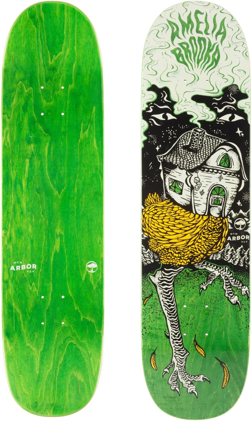 Arbor Deck Amelia Baba Yaga 32" x 8,25"  WB14,5" green