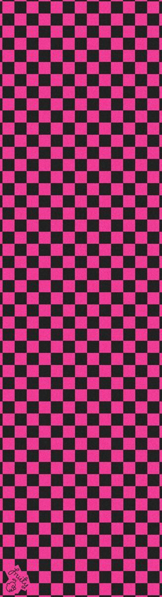 Fruity Griptape (9"x33") Black/Pink Checkers Single Sheet