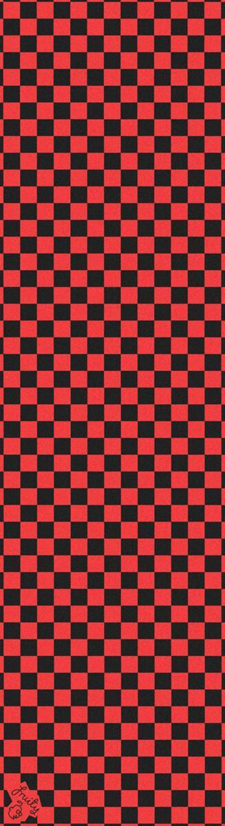 Fruity Griptape (9"x33") Black/Red Checkers Single Sheet