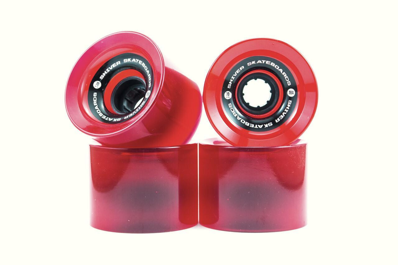 Shiver Longboard Wheels 70mm/78a Rot