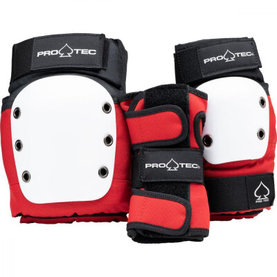 Pro-Tec Street Gear Junior 3-Pack Pad Set Red/White/Black YM