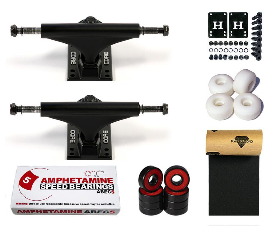 Core Trucks Skateboard Axle Set up 5.5 black/black