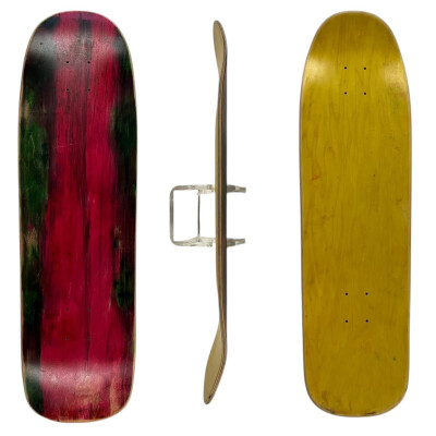 SkaReCo Deck Oldschool+Surfskate Hybrid 9,5” * 32,5” WB16,5” purple-black / yellow  - gepresst in Deutschland