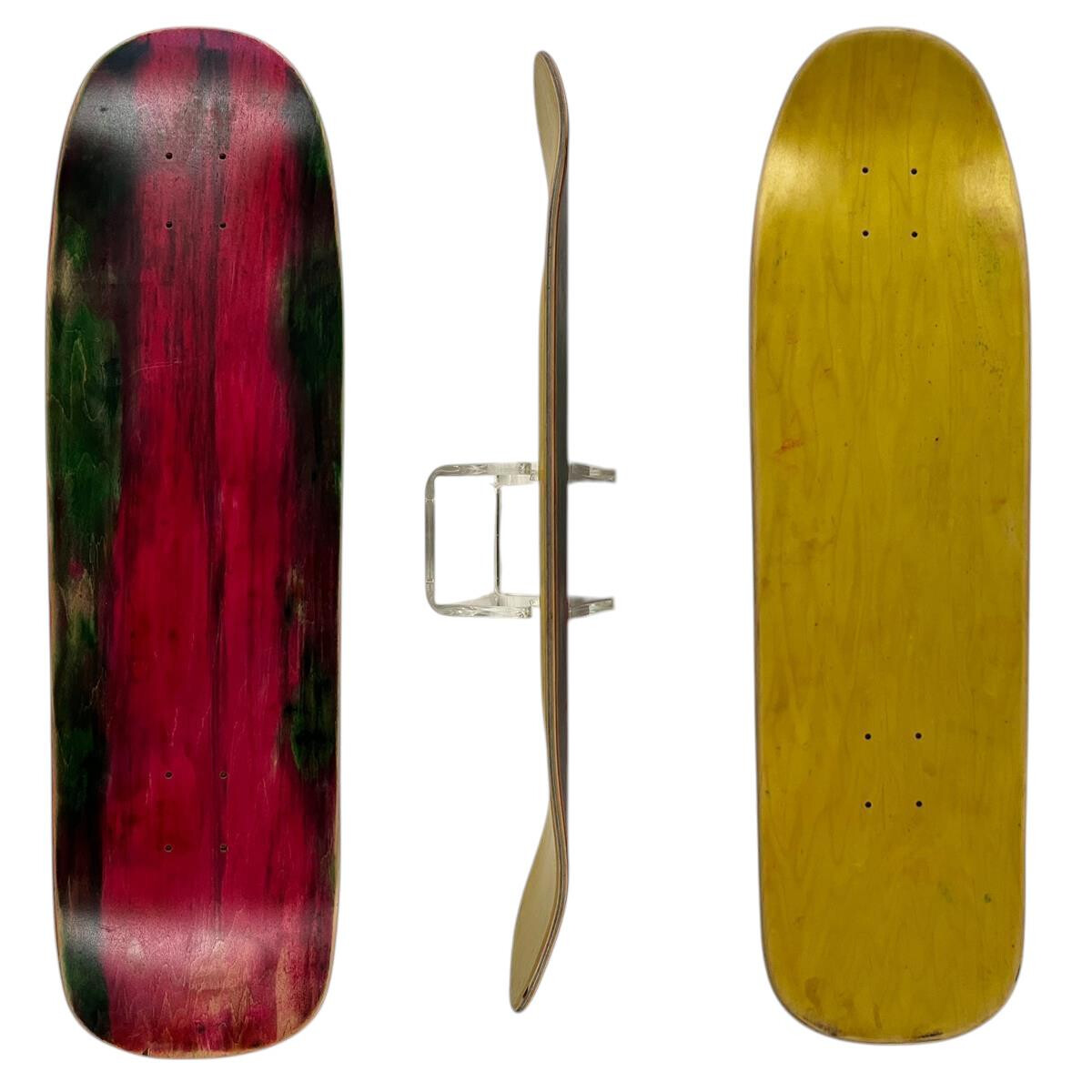 SkaReCo Deck Oldschool+Surfskate Hybrid 9,5” * 32,5” WB16,5” purple-black / yellow  - gepresst in Deutschland