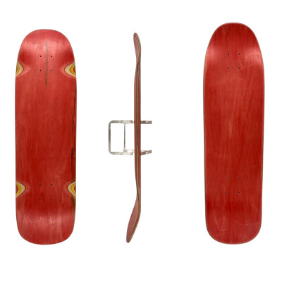 SkaReCo Deck Oldschool+Surfskate Hybrid 9,5” * 32,5”, WB 16,5” orange red / orange red  - gepresst in Deutschland