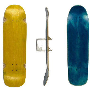 SkaReCo Deck Oldschool+Surfskate Hybrid 9,5” * 32,5”, WB 16,5” yellow / blue  - gepresst in Deutschland