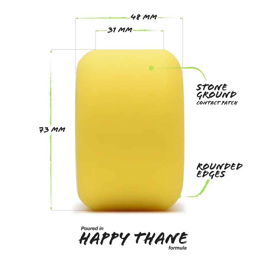 Orangatang Wheels Beefcake 73mm 86a yellow